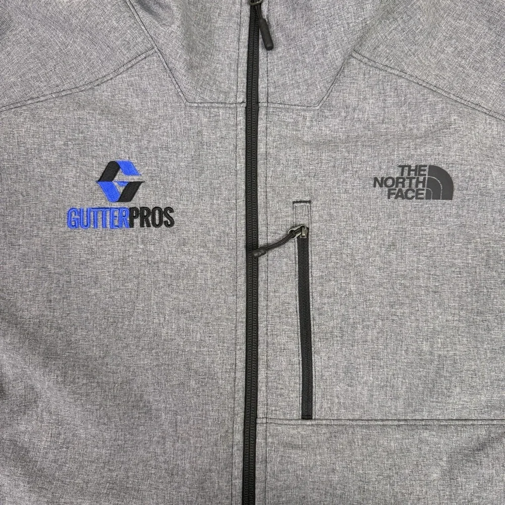 The North Face Mens L Gray Apex‎ Bionic Windwall Softshell Jacket Gutter Pros